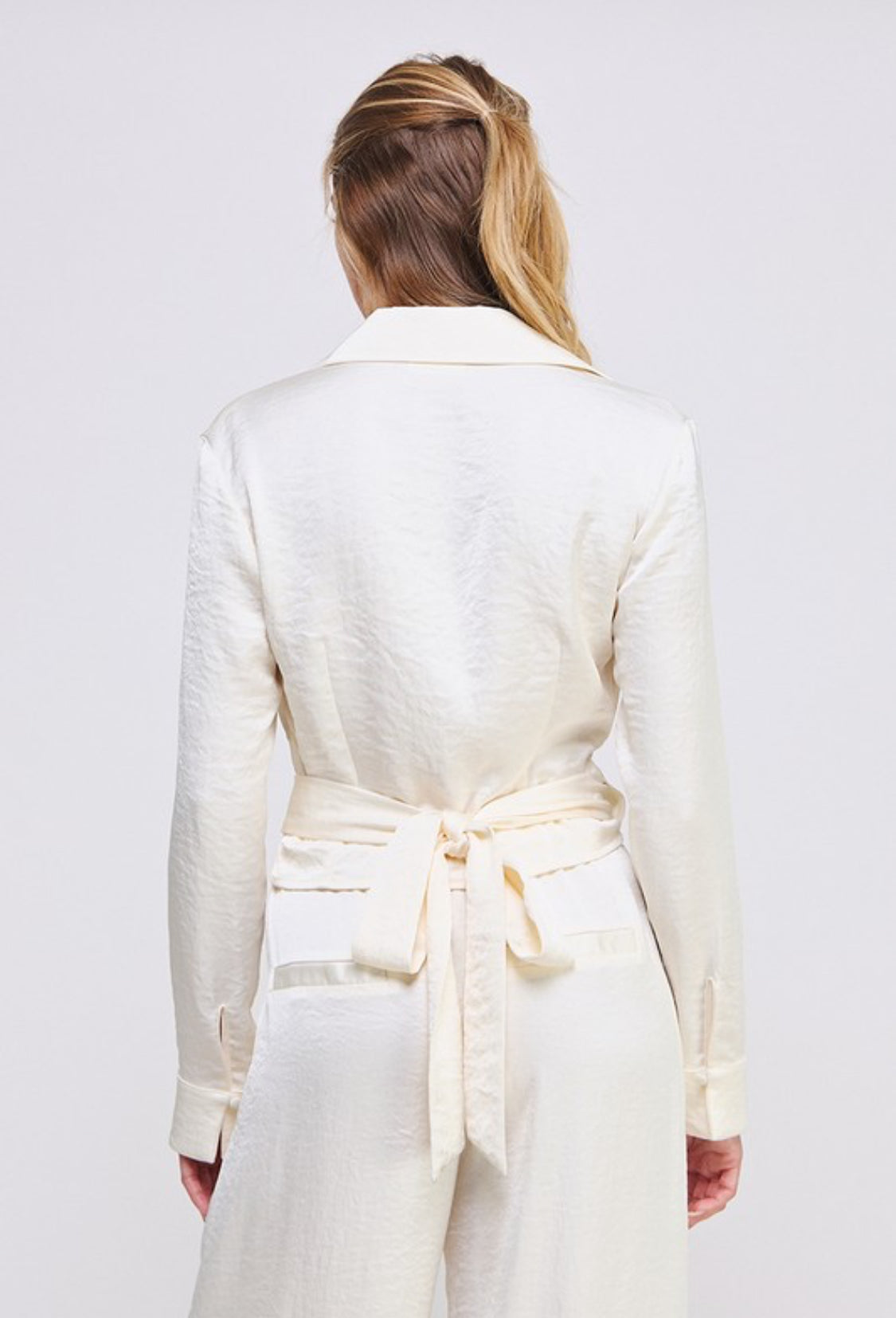 Wrapped Around Satin Blouse