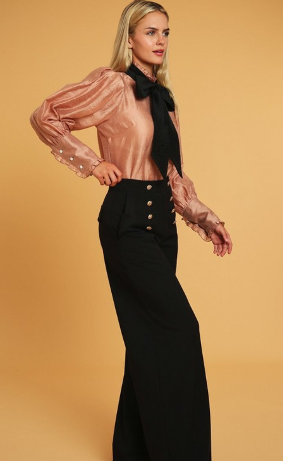 Dress Pants with buttons in Black