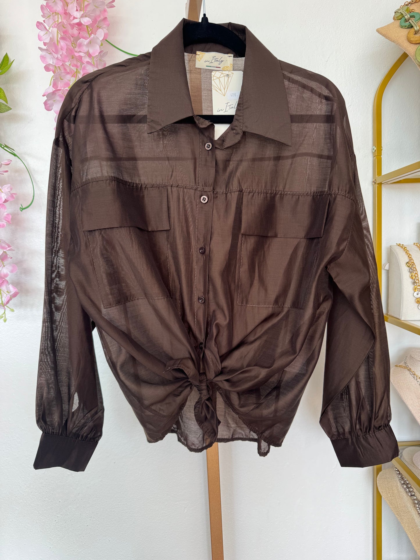Italian Button Down Shirt Brown