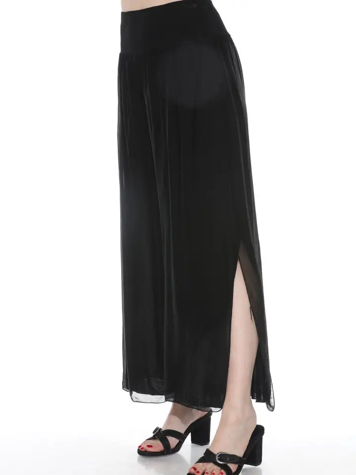Silk Italian Black Pants