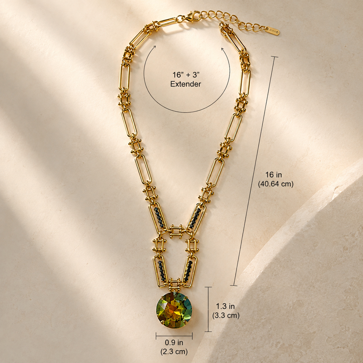 TOVA Volcano Swarovski Crystal Statement Necklace