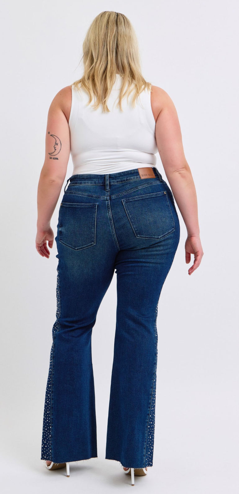 Plus Size Denim With Accent in Side