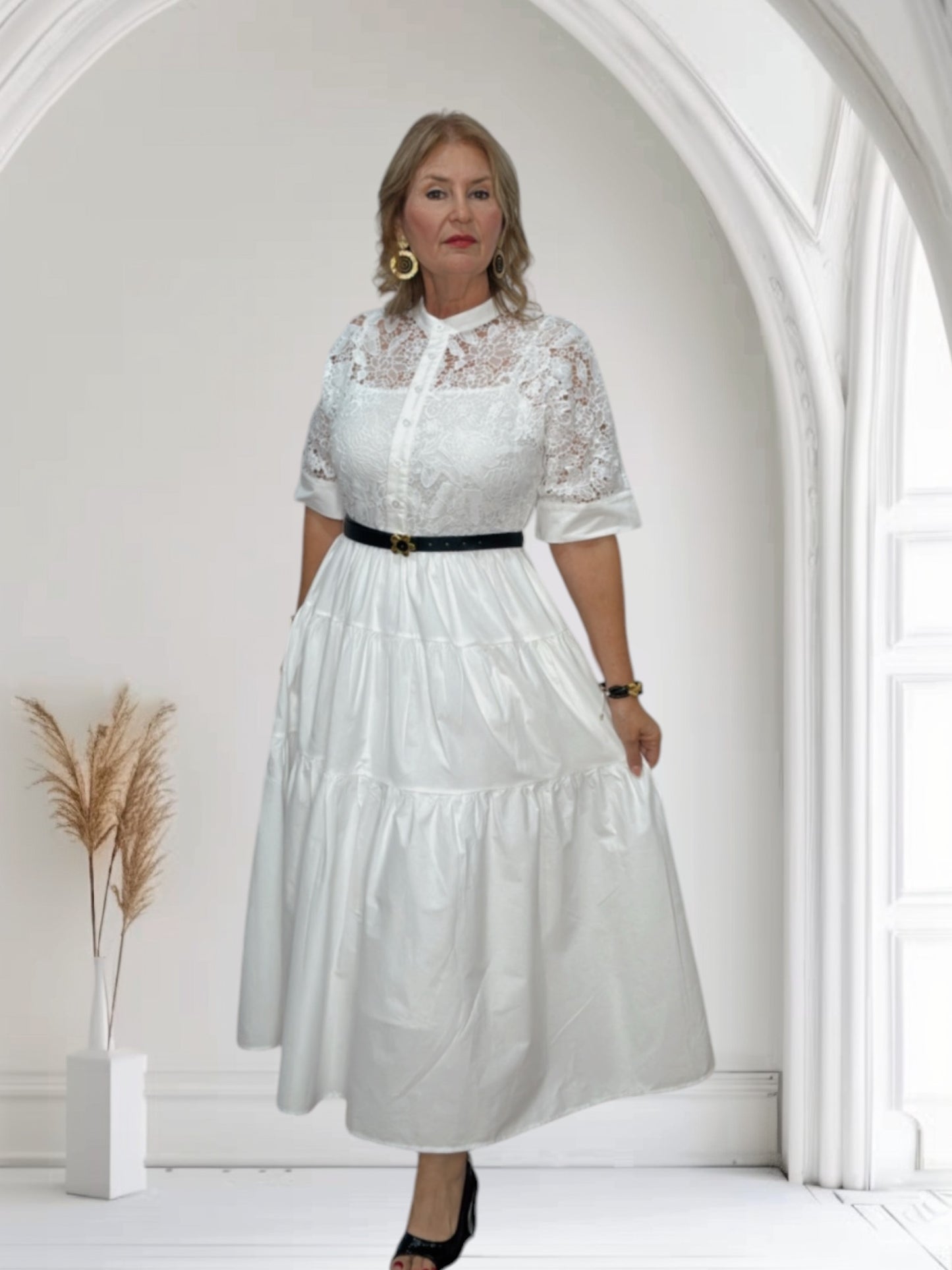 Gracia Maxi Dress with Lace in top