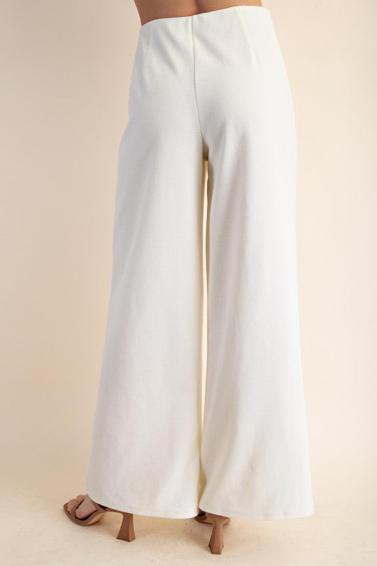 Straight-Leg Pants White