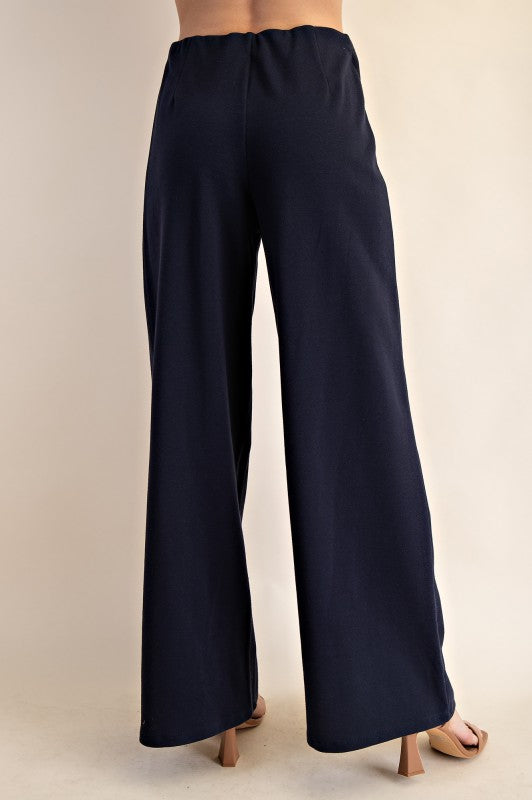 Straight-Leg Pants Navy