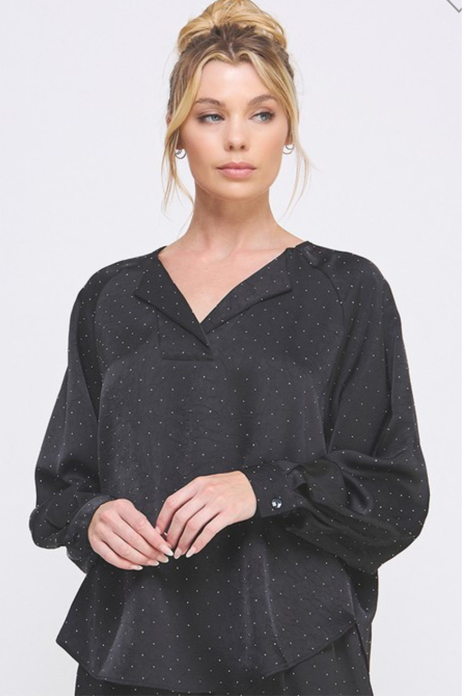 Embellished Satin Blouse