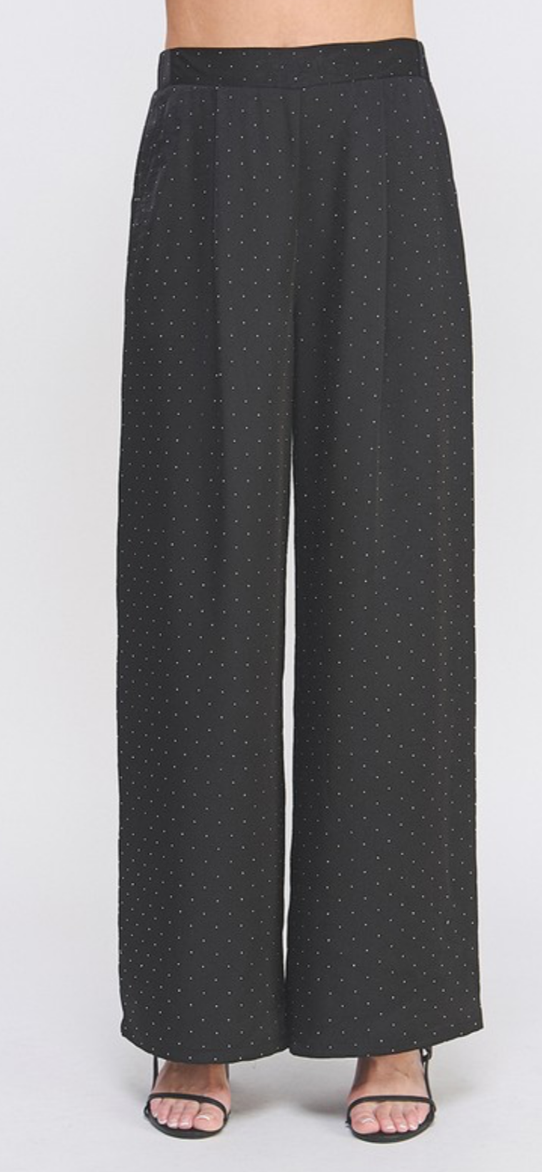 Embellished Satin Pants