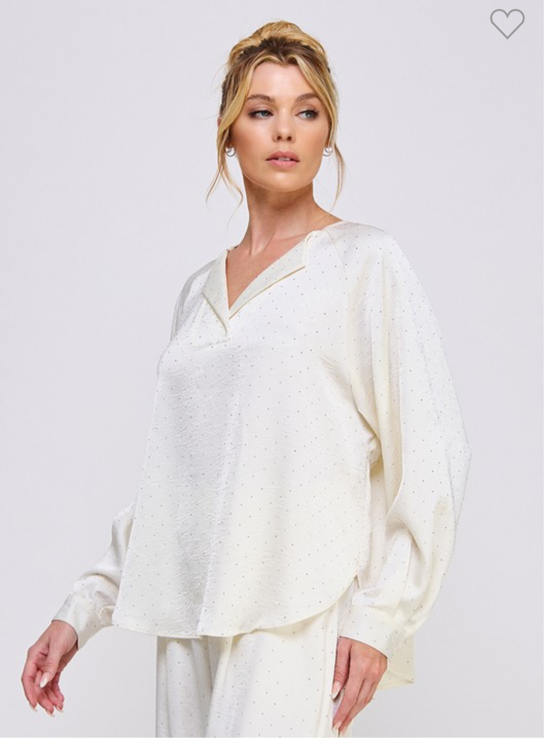 Embellished Satin blouse