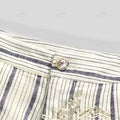 Ivory Stripe Pattern Enhanced With Subtle Glitter Accents