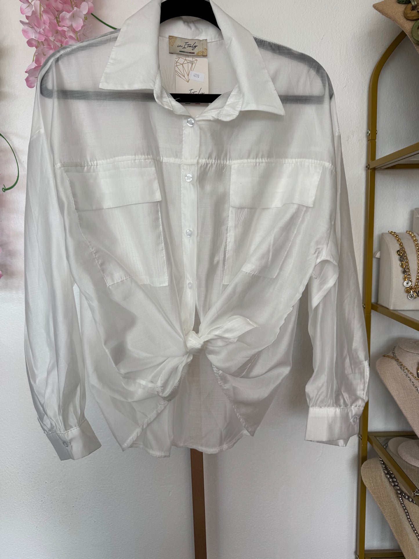 Italian Button Down Shirt White