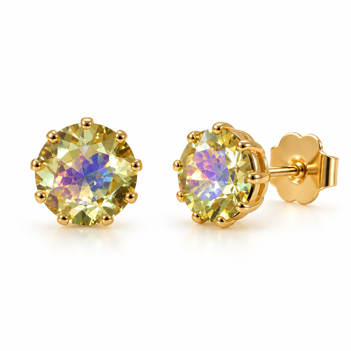 TOVA Chrisley Studs in Soft Champagne
