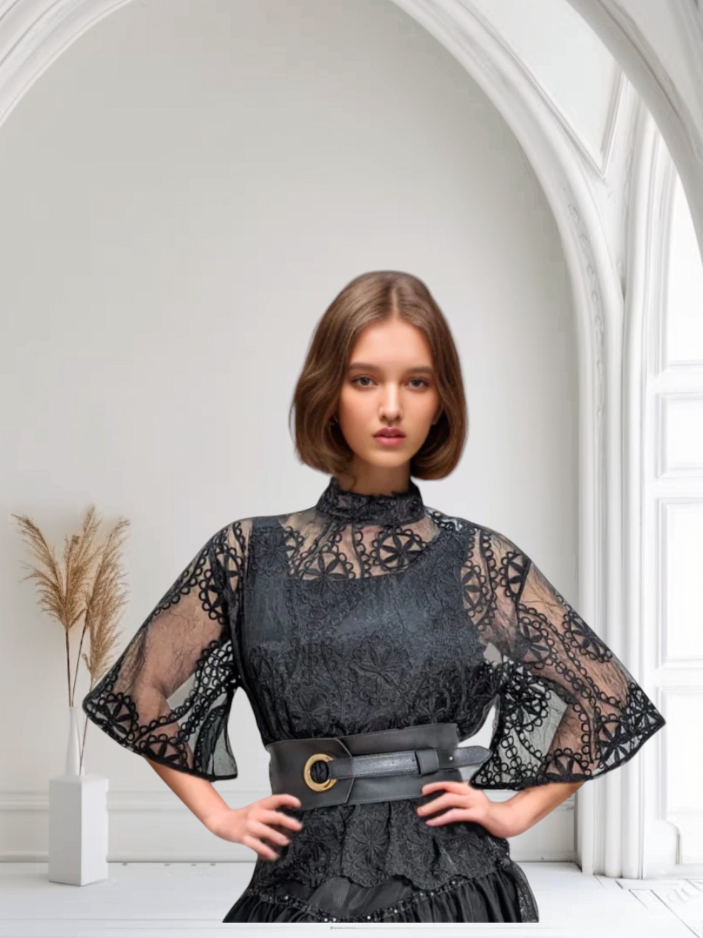 N by Nancy Lace Black Top