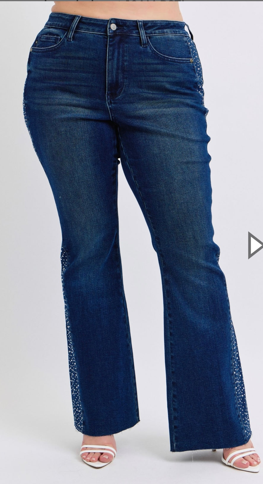 Plus Size Denim With Accent in Side