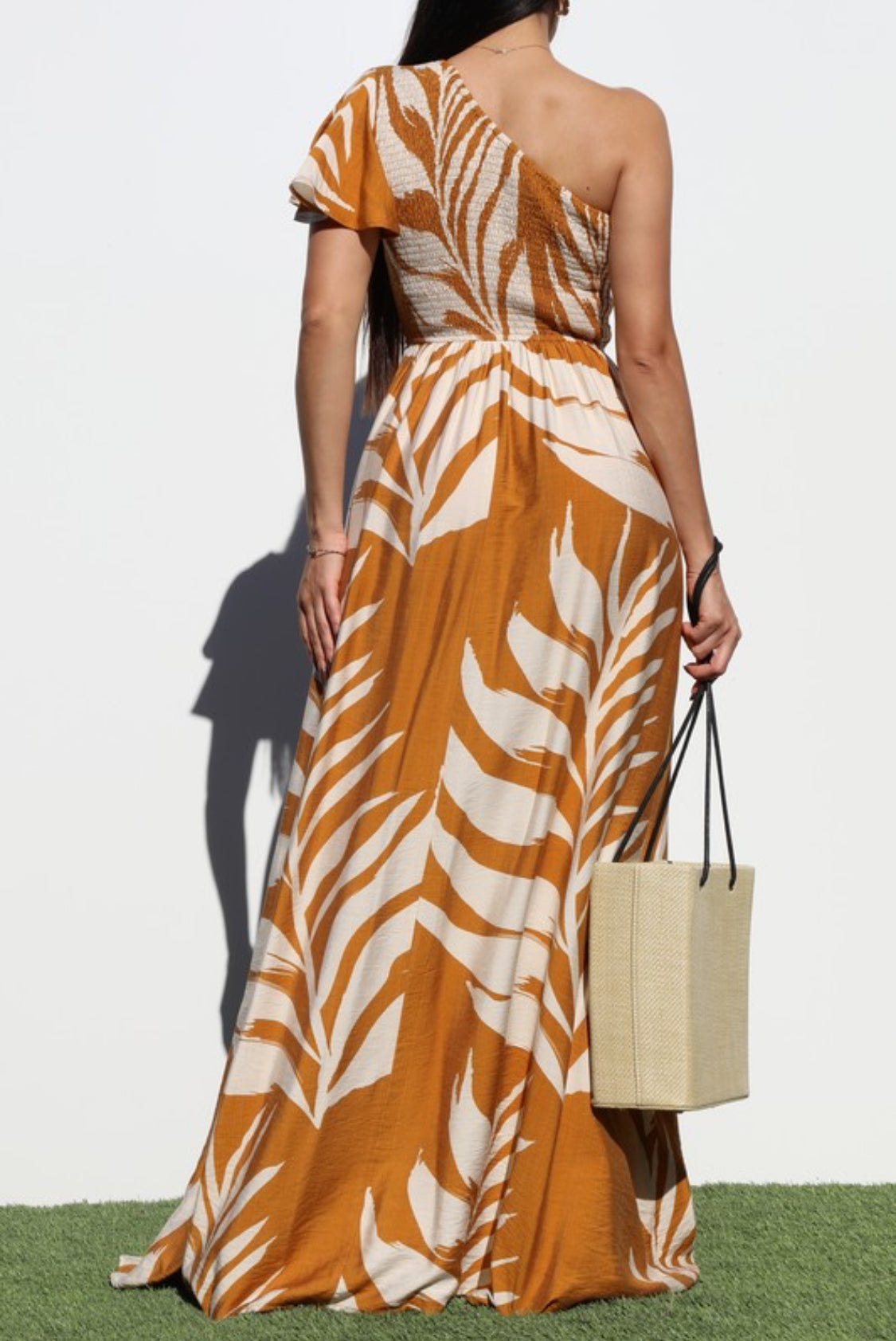 Smoked Top Woven Maxi Dress