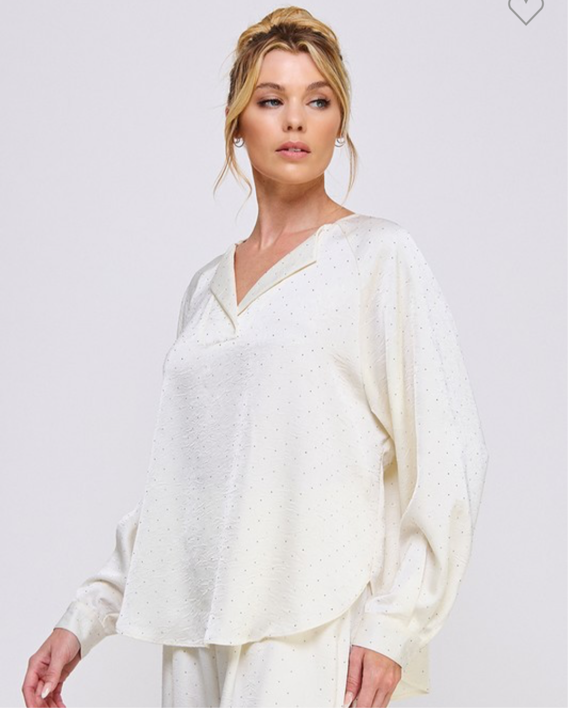 Embellished Satin blouse