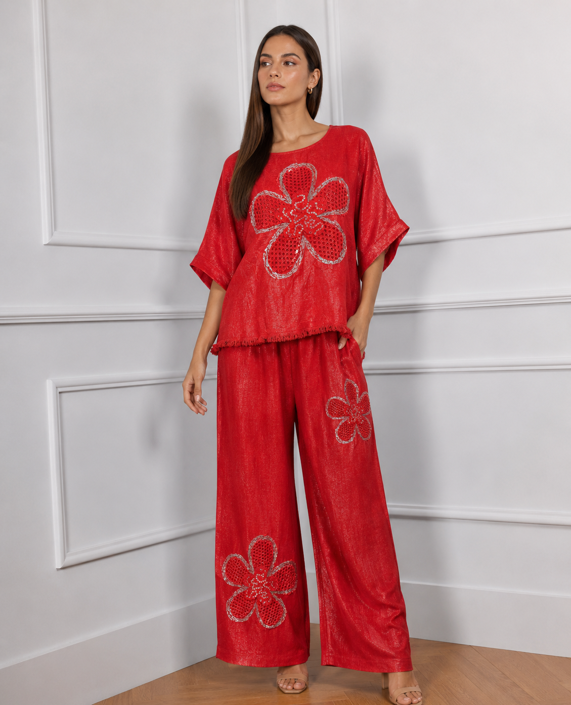 Cherry Blossom Italian Linen Set