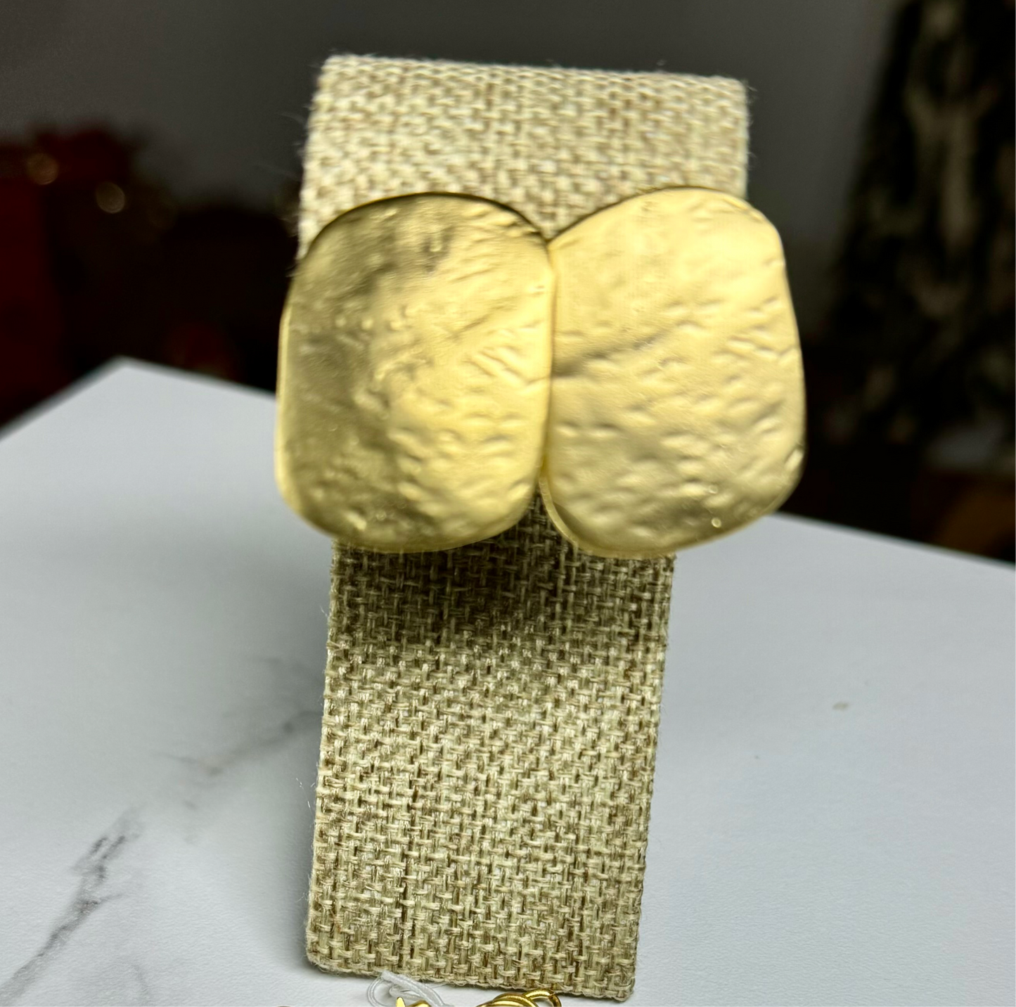 Matte gold earrings