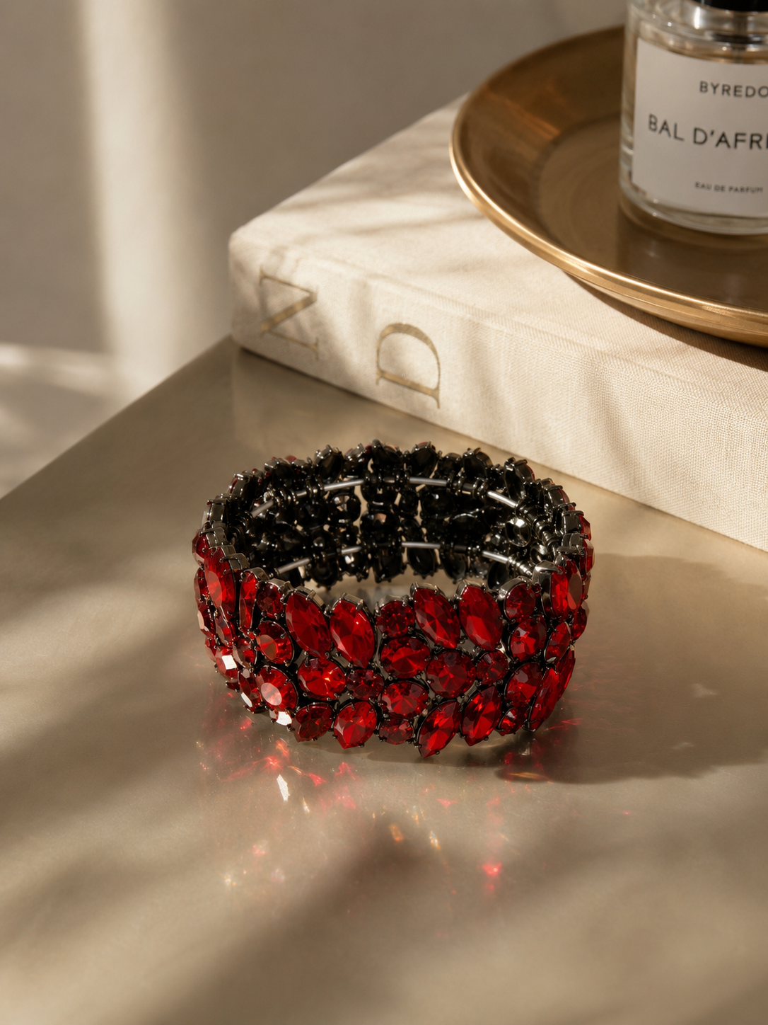 Ruby Radiance Crystal Bracelet