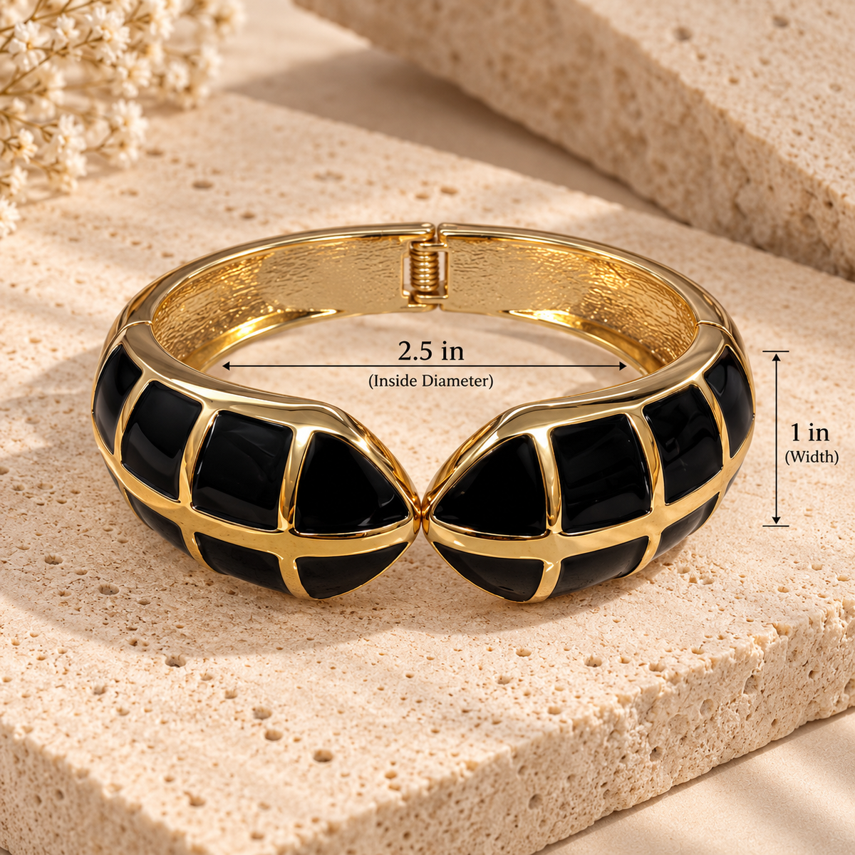 Noir Mosaic Statement Bracelet