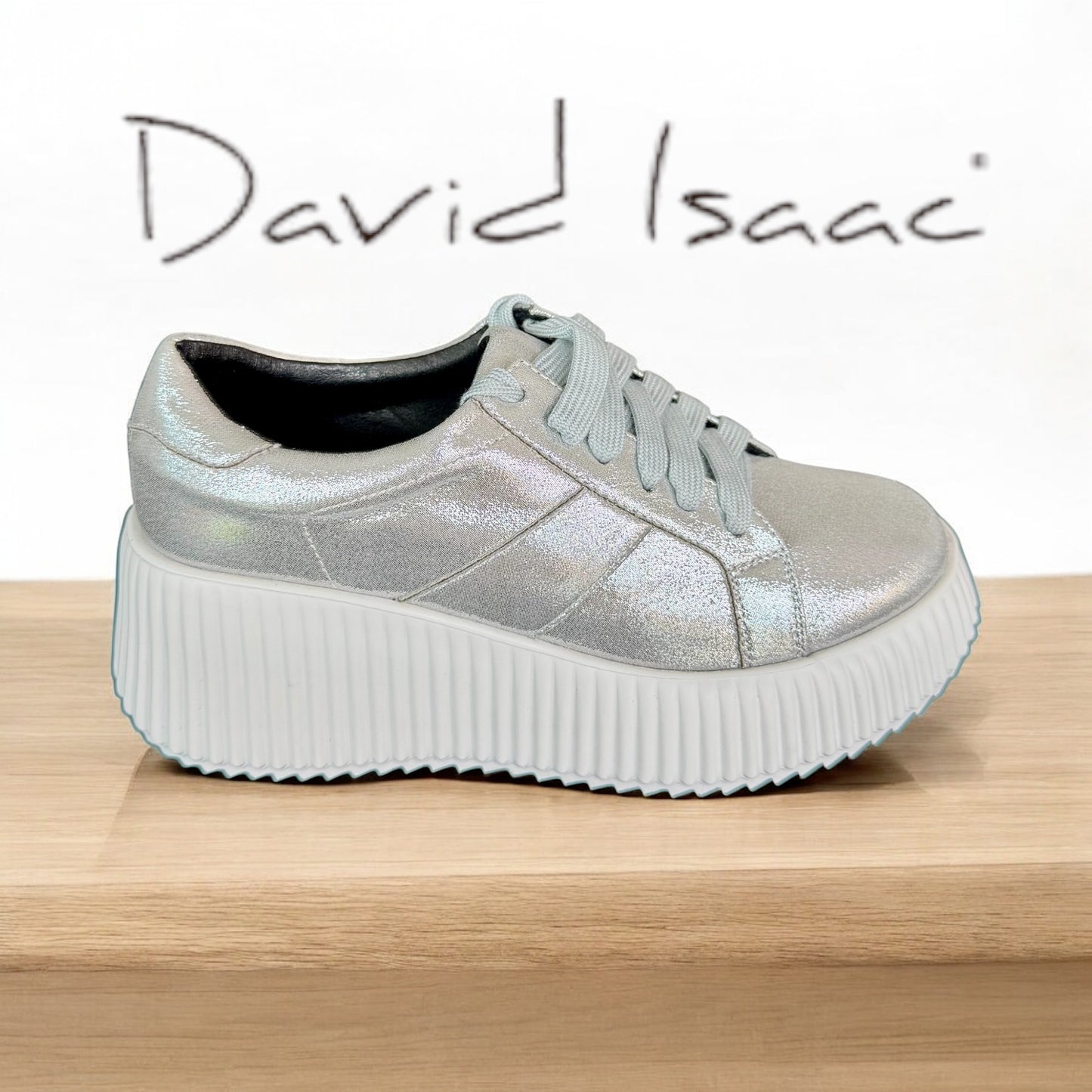 David Isaac Vintage Sneakers Metallic Silver