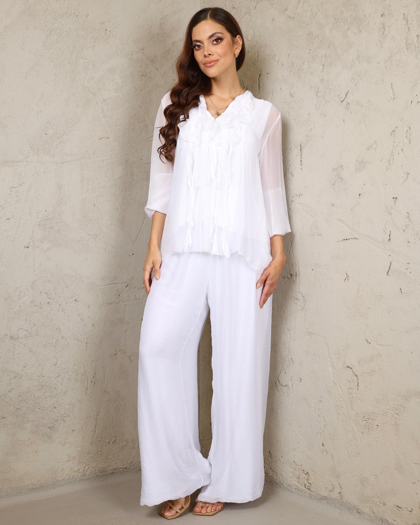 White Silk Blouse