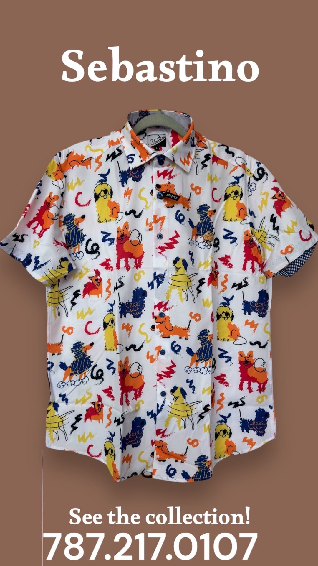 Sebastino Pets Symbols Men's Shirt