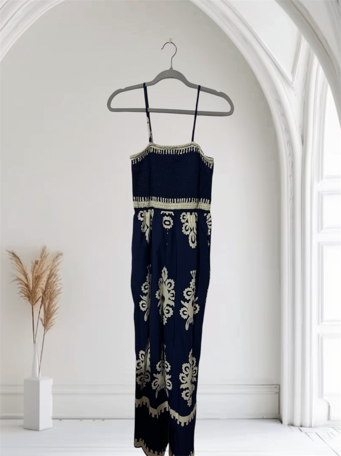 Spaghetti Straps Jumpsuit Navy