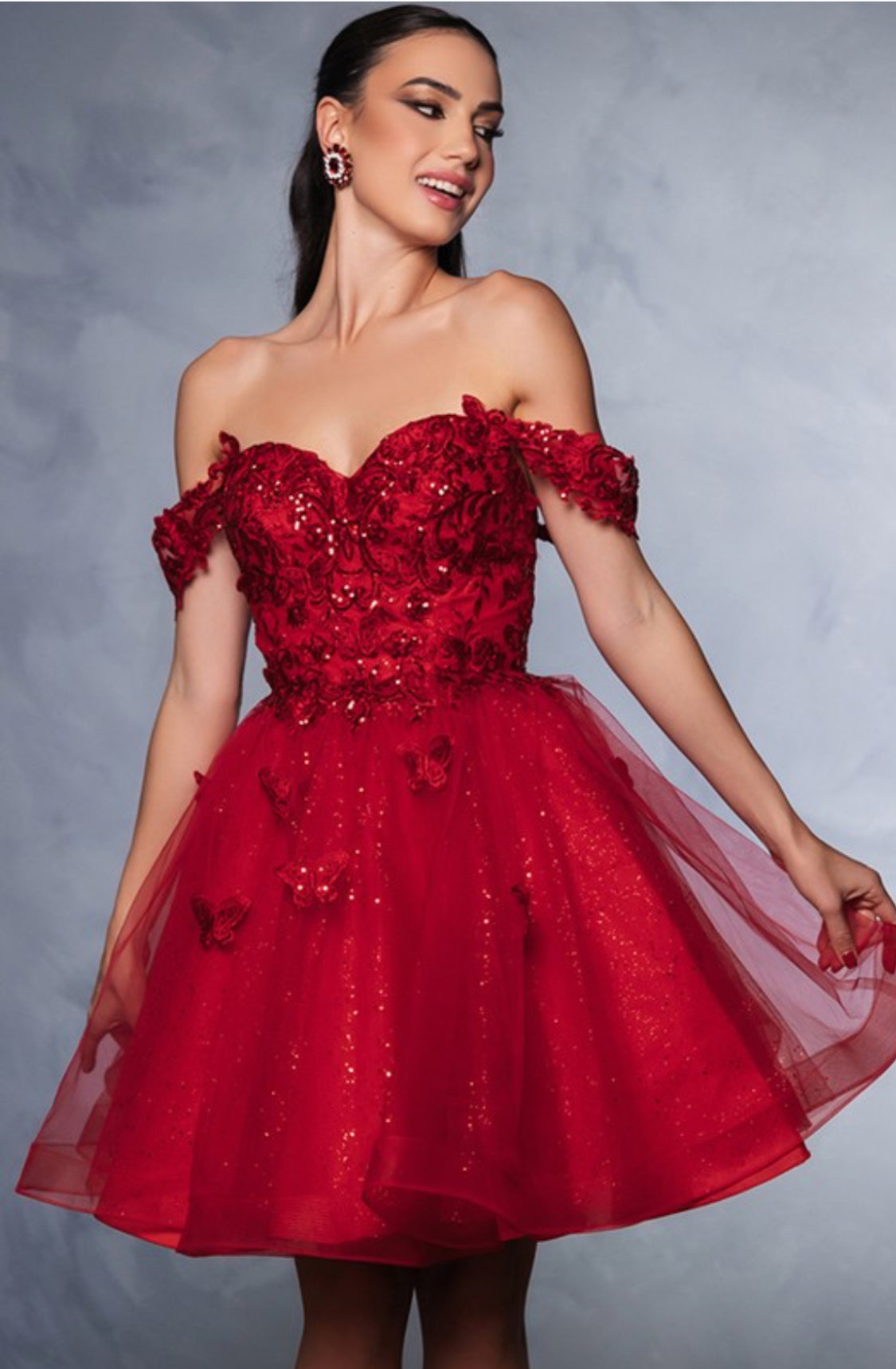 Cocktail Butterflies RED Dress