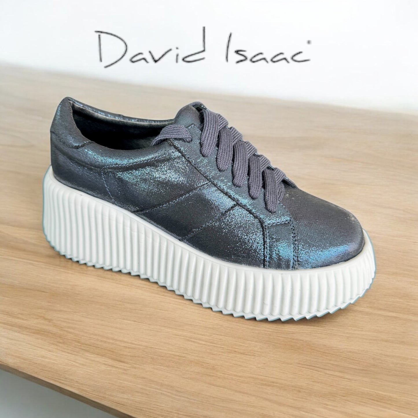 David Isaac Vintage Sneakers Metallic Blue