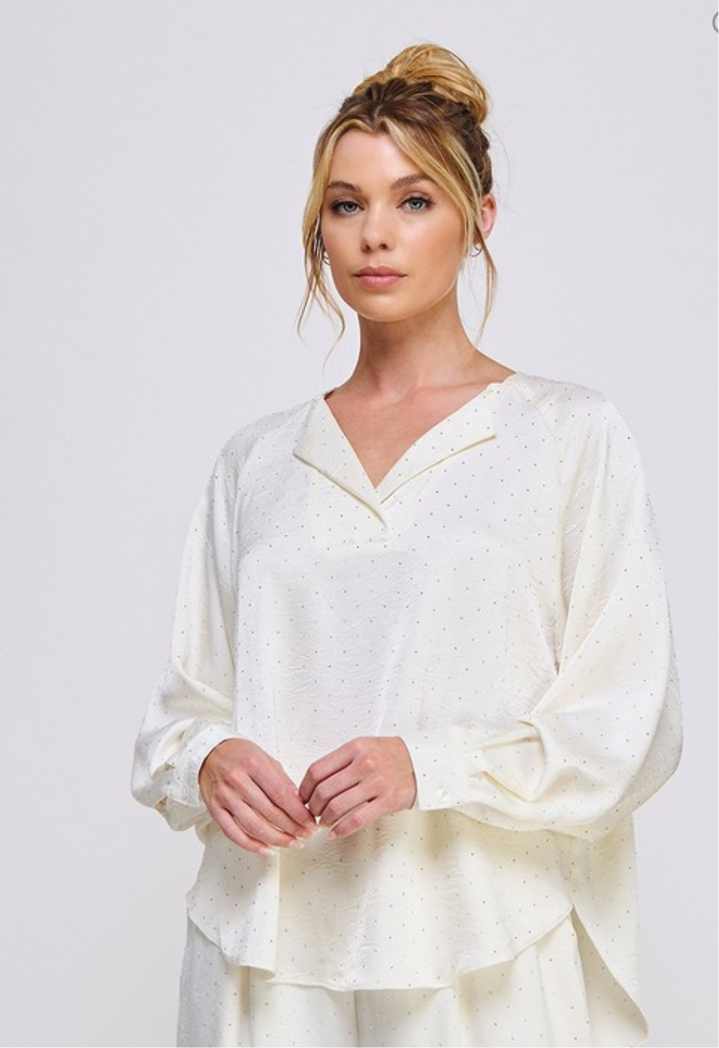 Embellished Satin blouse