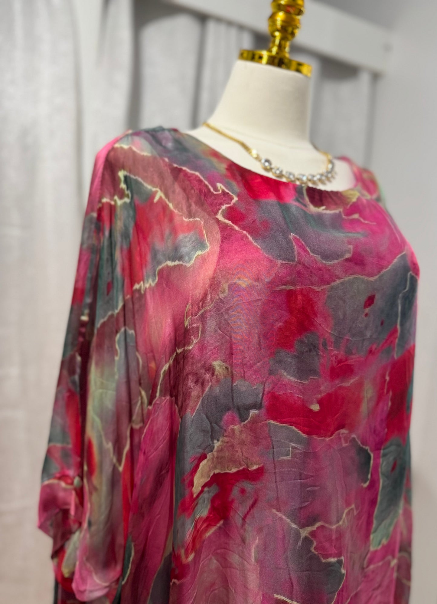 Italian Blouse Pink Multicolor