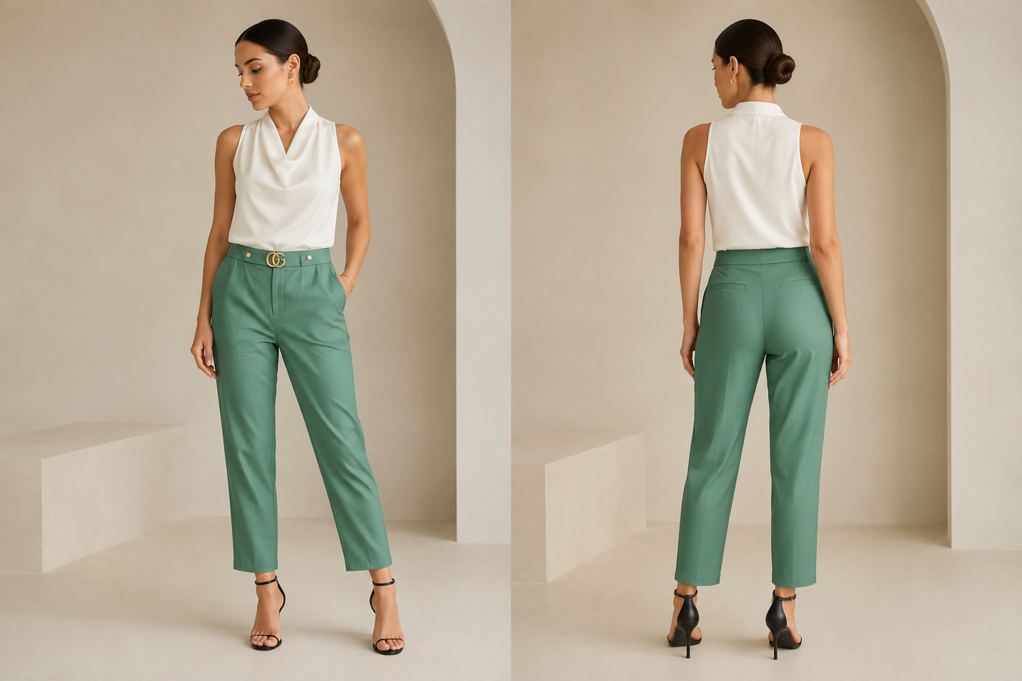 Monaco Tailored Pants - Teal