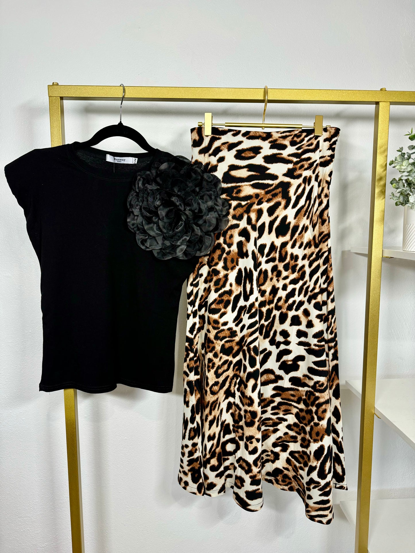 Animal Print Midi Skirt