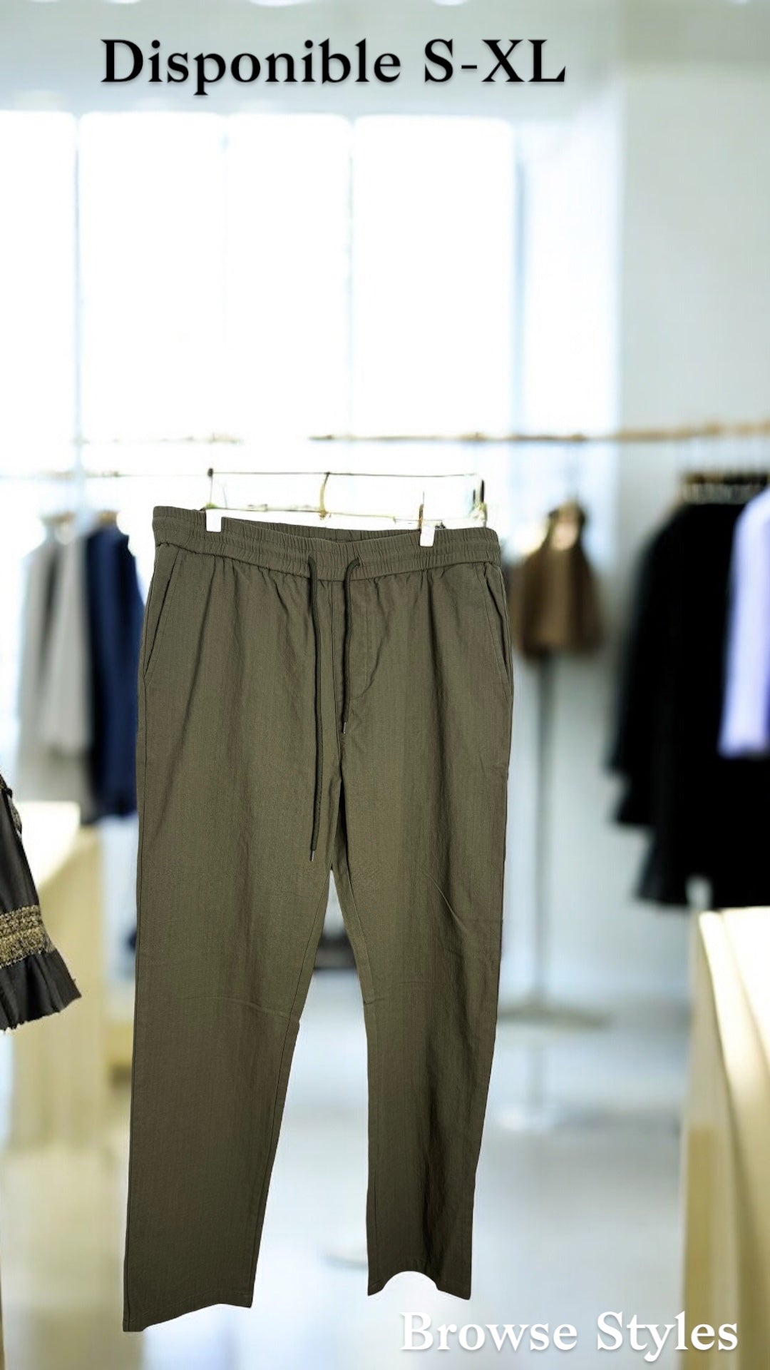 Casual Long Pants Olive