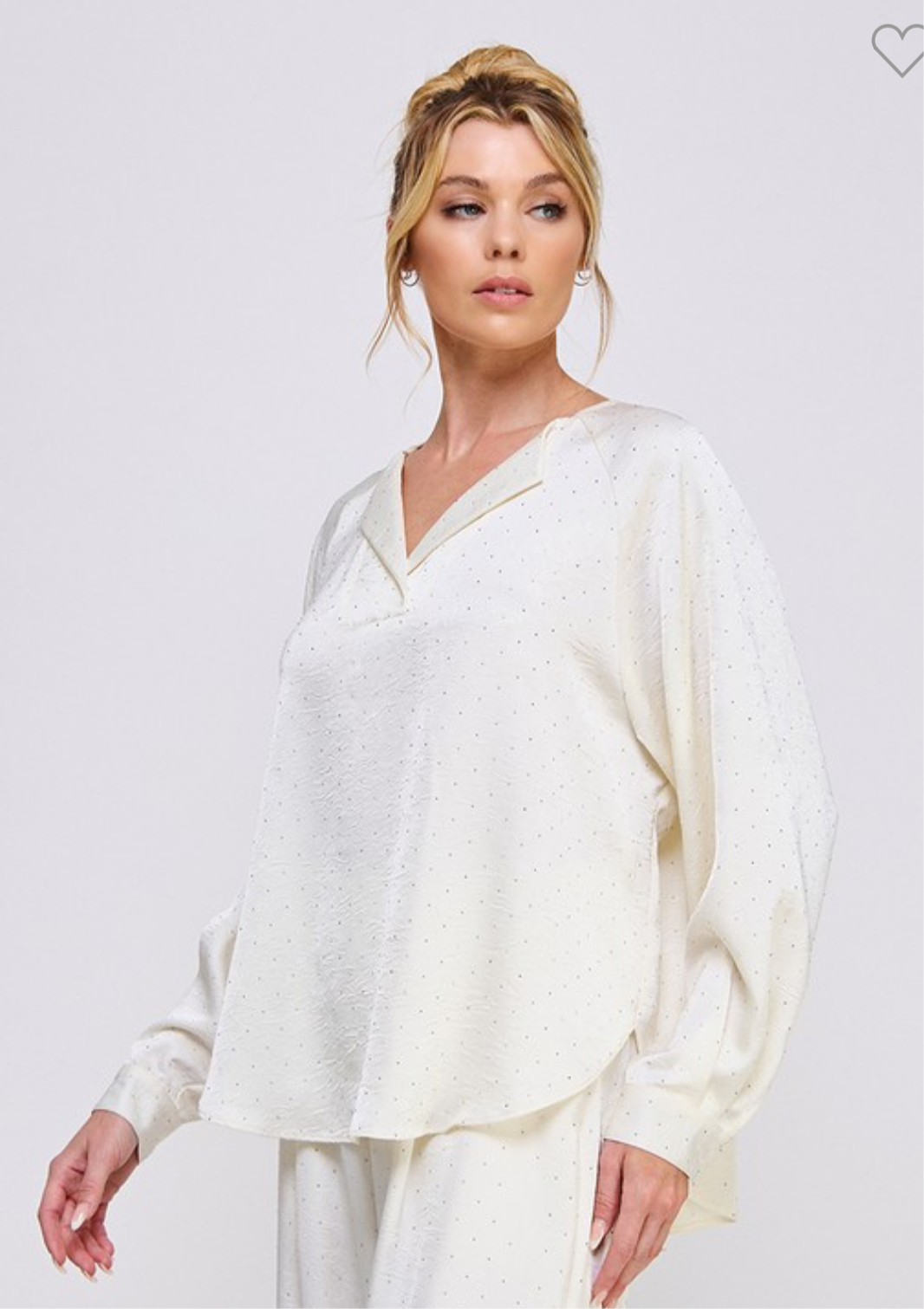 Embellished Satin blouse