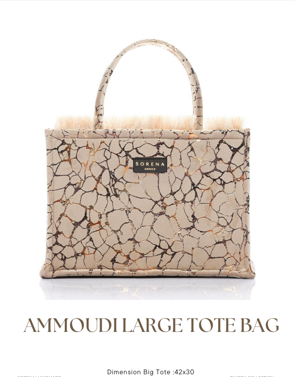 Sorena Ammoudi Large Tote Bag Beige