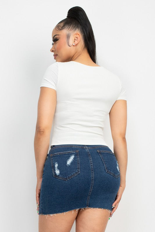 Basic Blouse with short sleeves