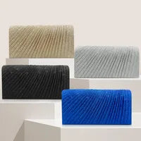 Blue Silver Champagne PVC Solid Color Square Evening Bags