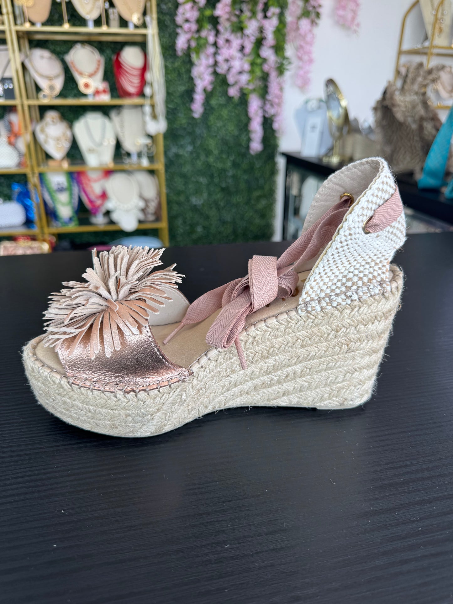 Espadrille Bronze Leather Upper Fabiolas