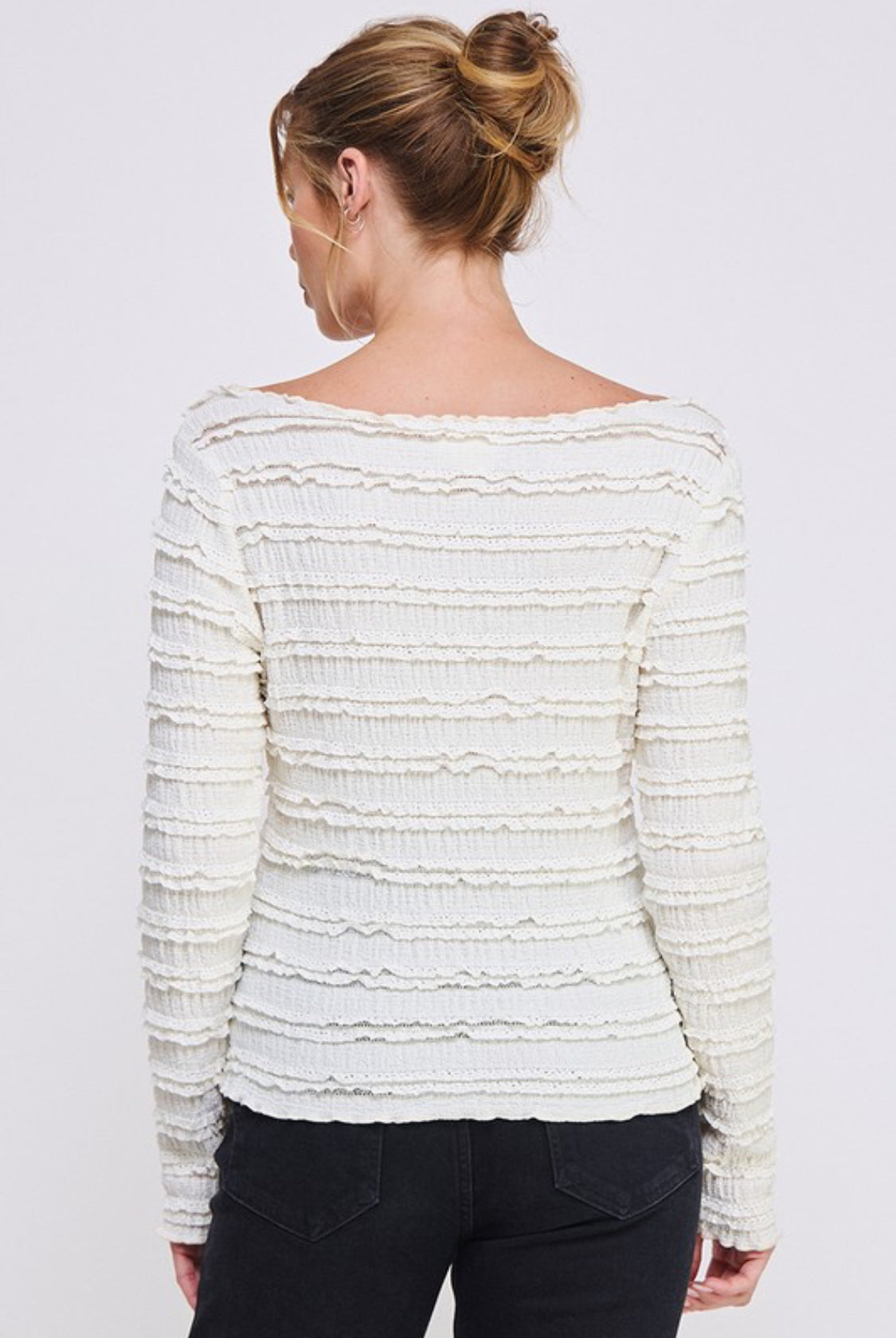 Layered Ruffles Lace Blouse