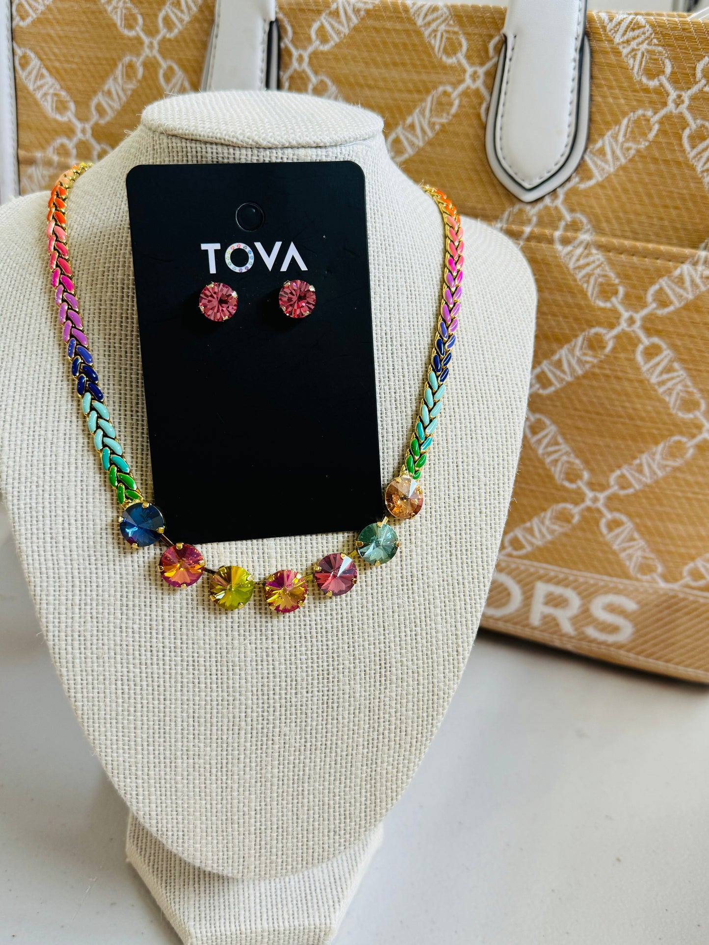 Tova necklace with Swarovski