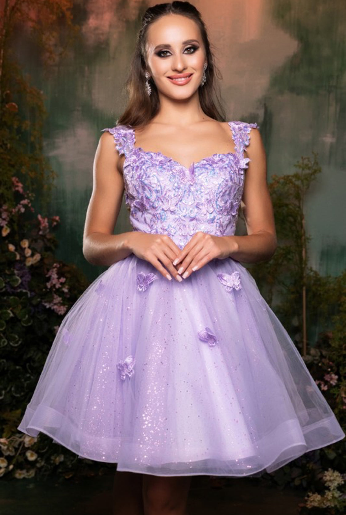 Cocktail Butterflies LILAC Dress