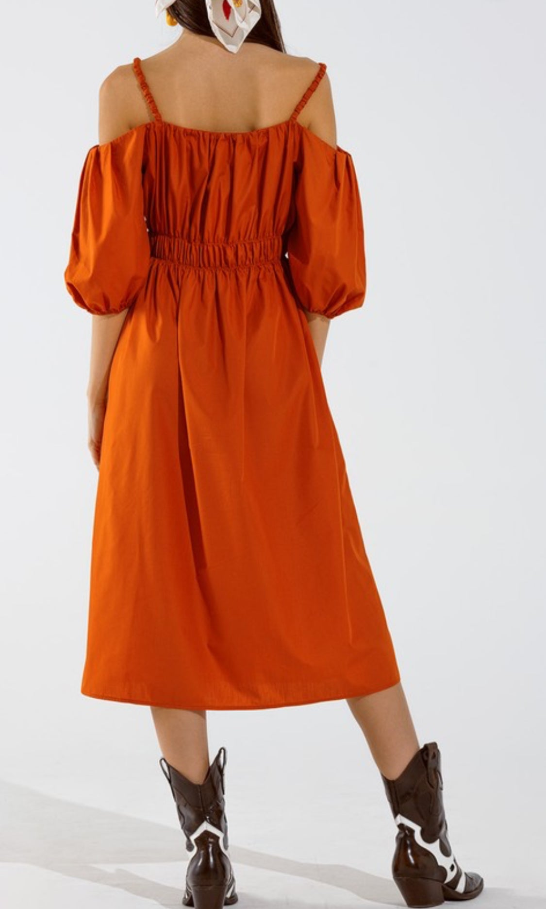 Off Shoulder Midi Dress