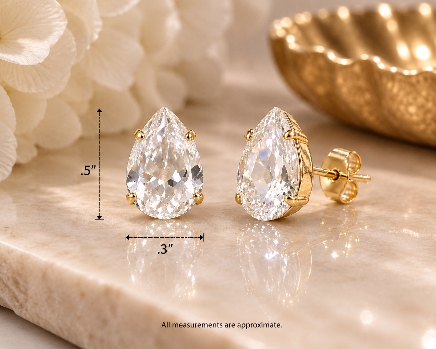 TOVA Lumi Stud Earrings in Clear