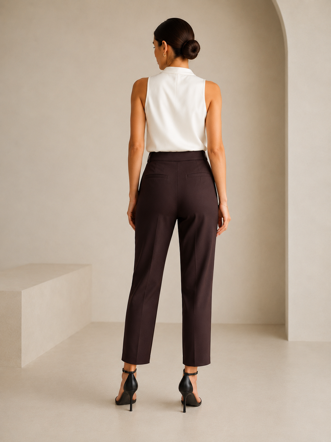 Monaco Tailored Pants - Brown
