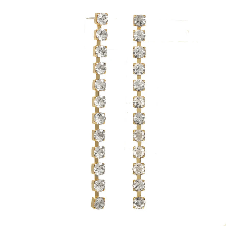 Berenike Earrings in Antique Gold / Clear