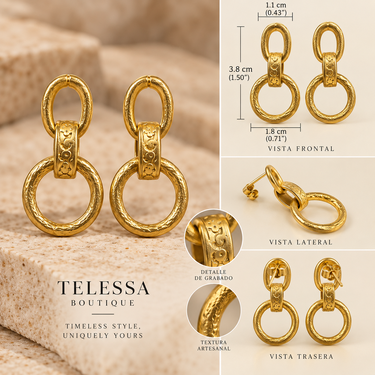 Turkish Heritage Double Link Earrings