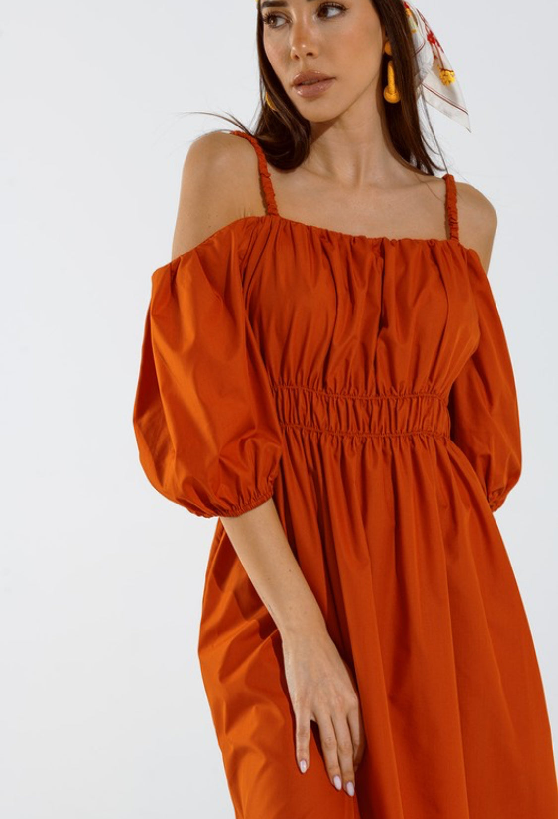 Off Shoulder Midi Dress