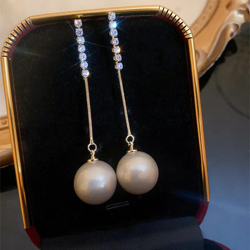 Silver Needle French Style Earrings