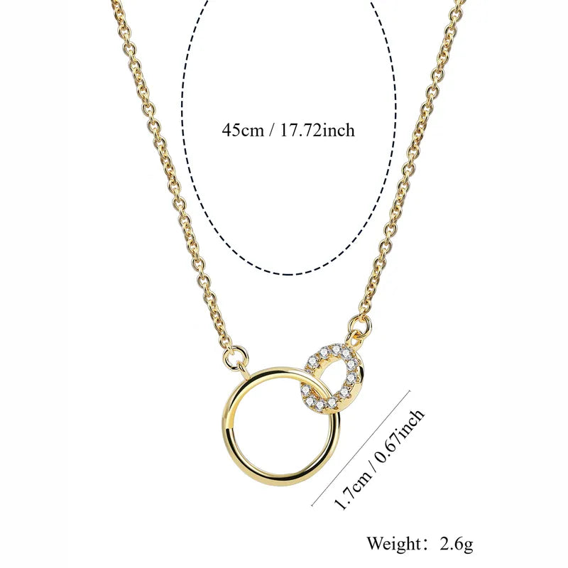 Buckle Casual Zircon Necklace